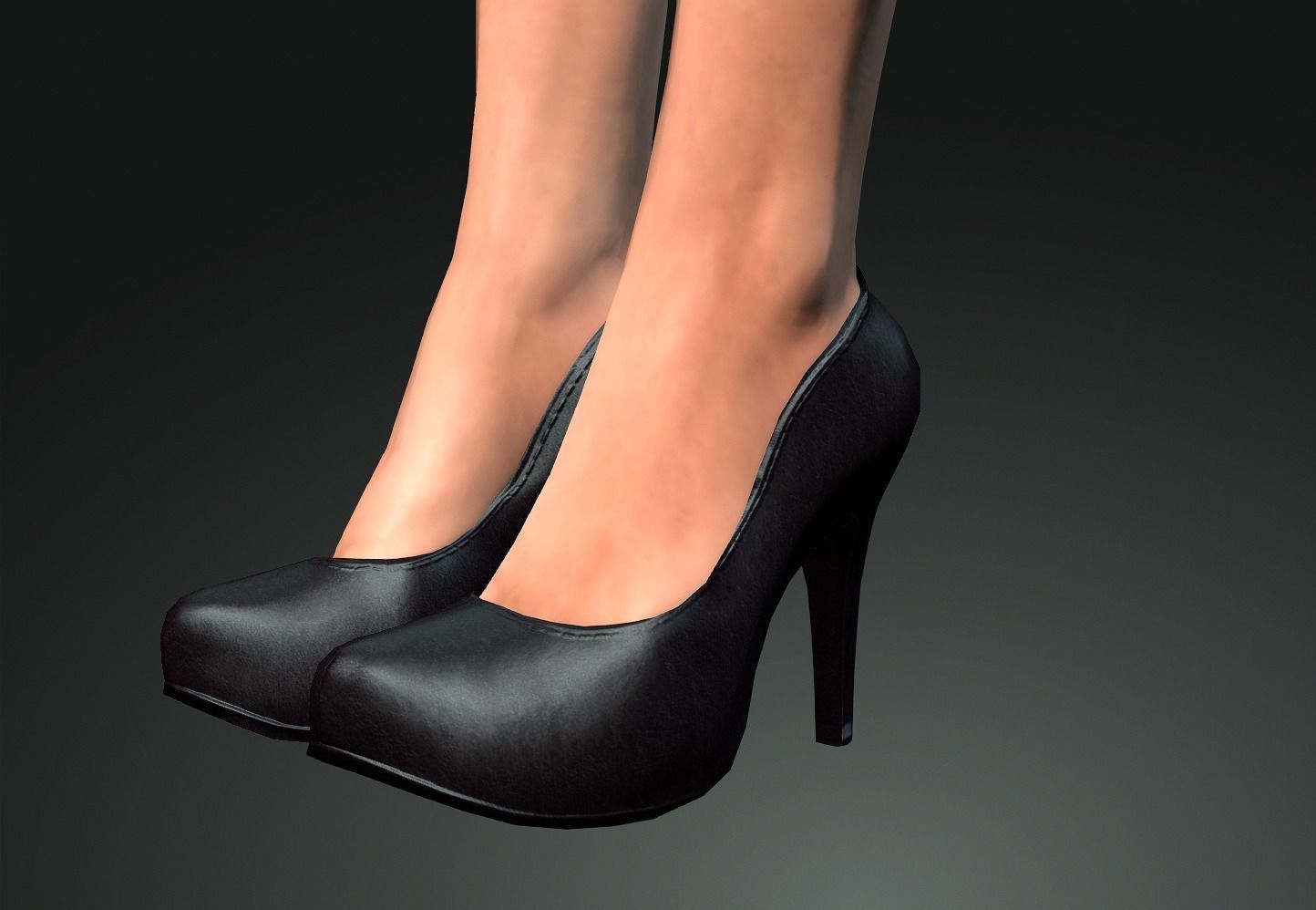 young female Free low-poly 3D model_7