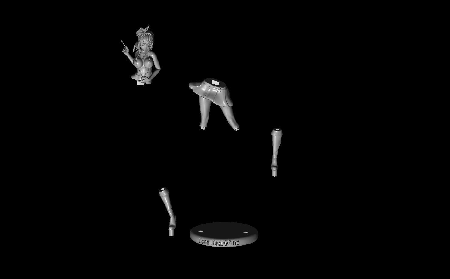 Lucy Heartfilia a Fairy tail fanart 3D print model_2