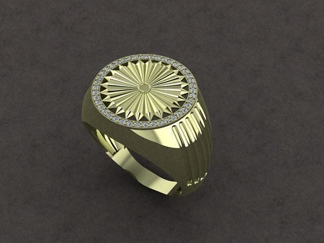 Fancy Signet ring 3D print model
