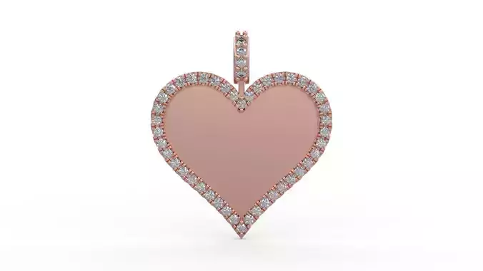 Heart Memory Frame Pendant  3D print model