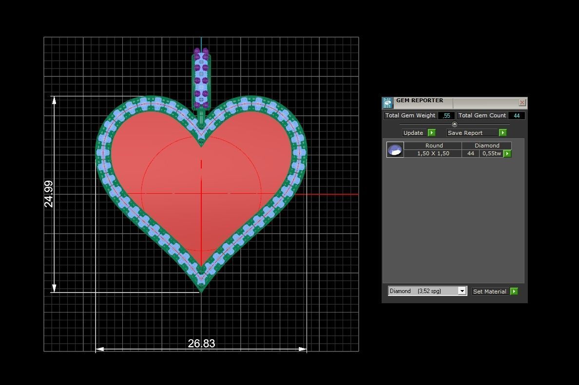 Heart Memory Frame Pendant  3D print model_4