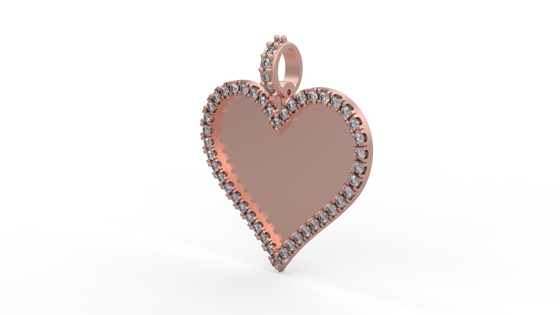 Heart Memory Frame Pendant  3D print model_1