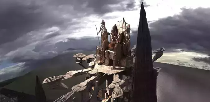 Mars Egyptian Gods platforms of the gods 3D model