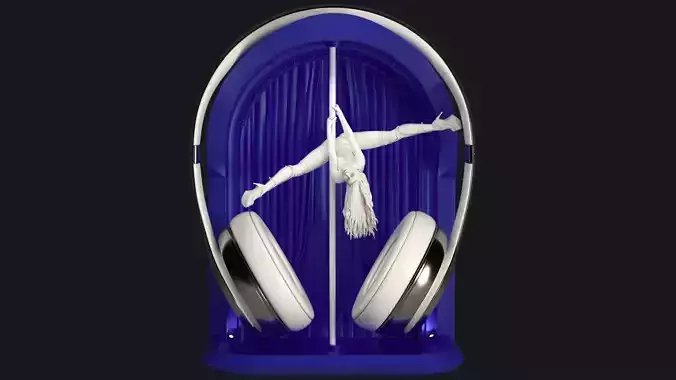 Headphone Holder strip dance 1 3D print model