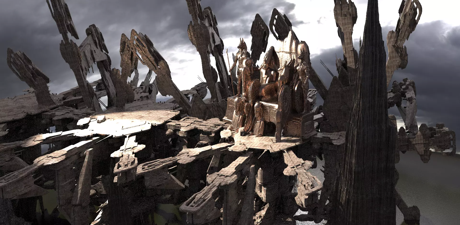 Ancient Gods Throne of the gods 3D model_0