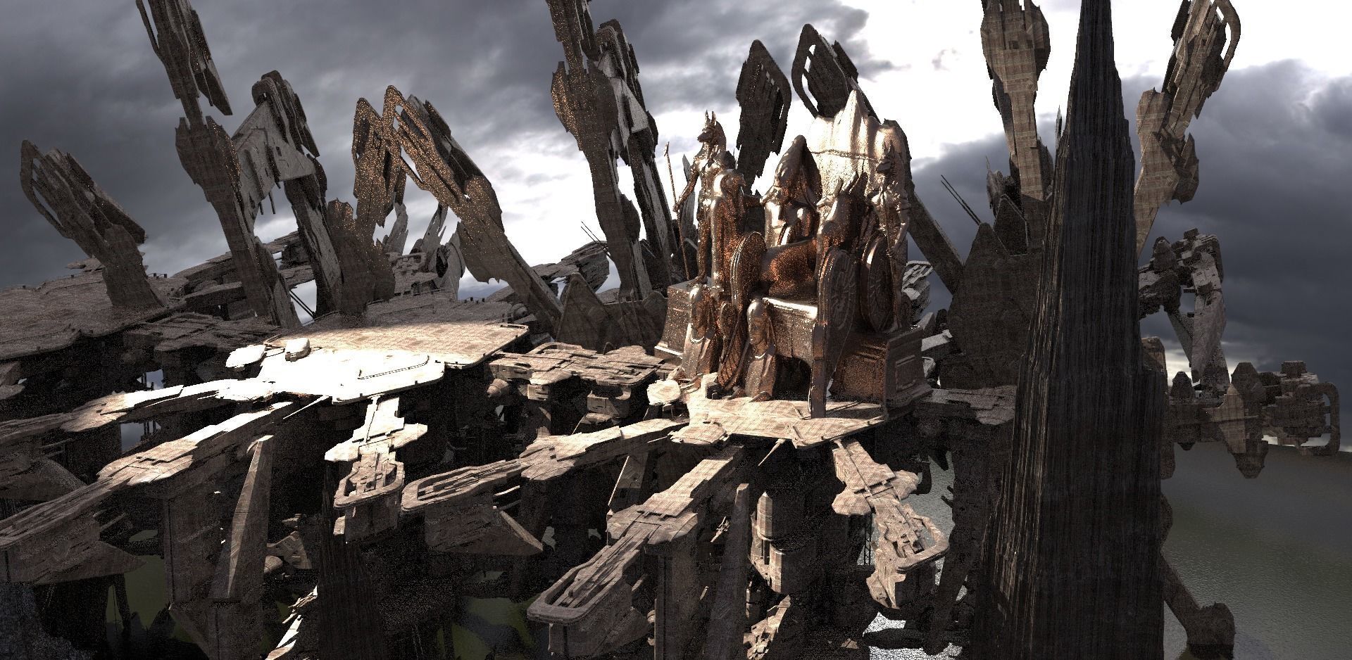 Ancient Gods Throne of the gods 3D model_1