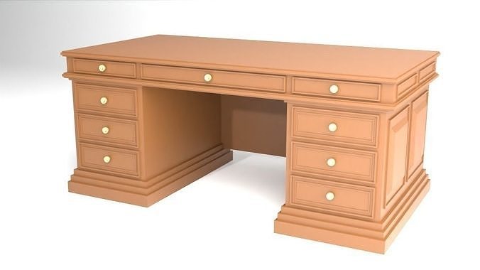 antique desk 3D model Free 3D model
