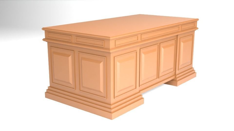 antique desk 3D model Free 3D model_2