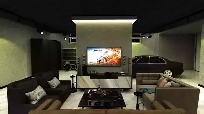 Garage interior Free 3D model