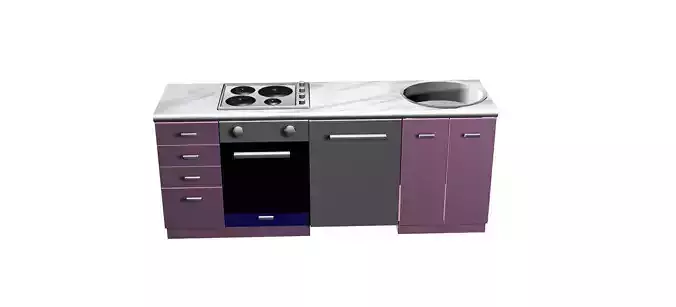 the kitchen with stove and sink