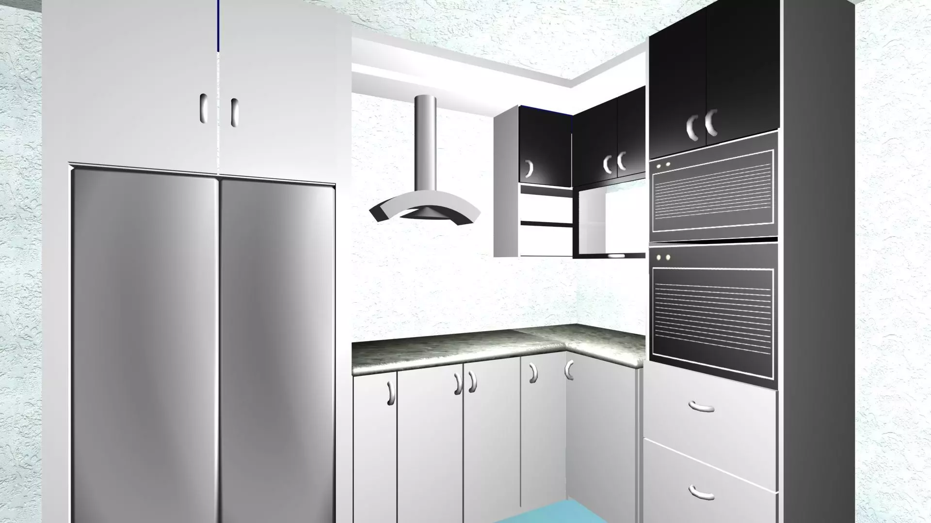 white kitchen 3D model_0