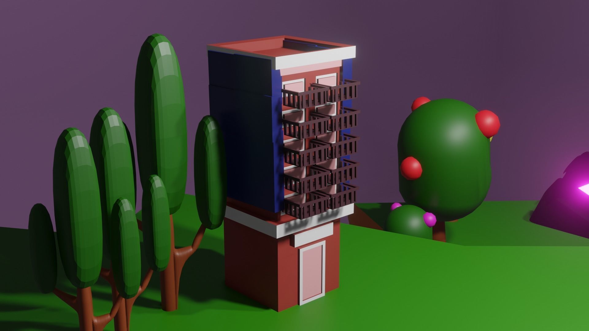 low poly island game ready model Low-poly 3D model_5