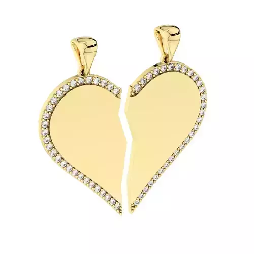 Pendant heart 3D print model