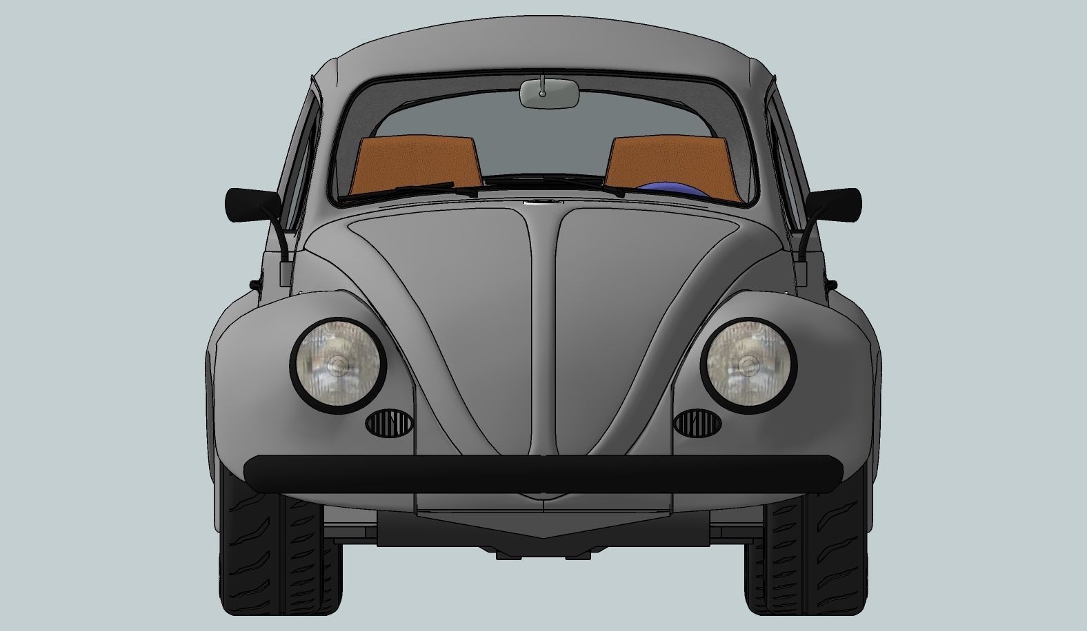 Volkswagen beetle 1963 Custom 3D model_16
