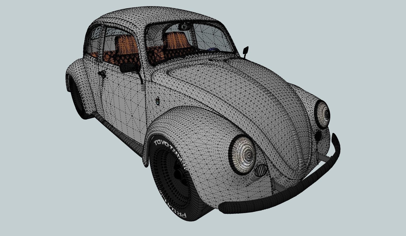 Volkswagen beetle 1963 Custom 3D model_12