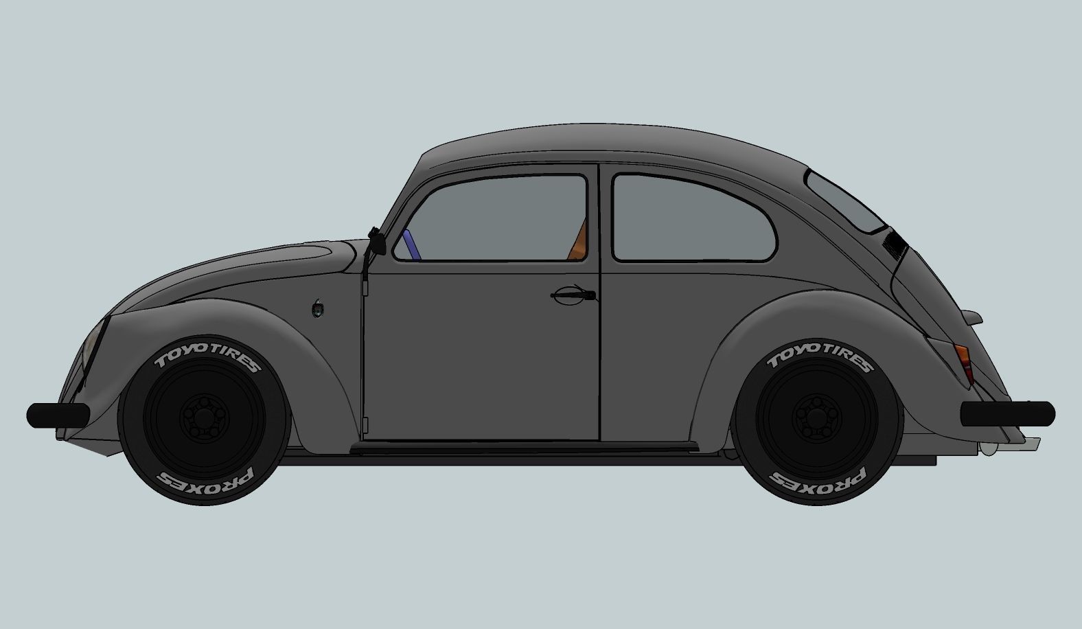 Volkswagen beetle 1963 Custom 3D model_18
