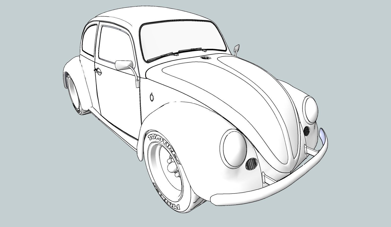 Volkswagen beetle 1963 Custom 3D model_15