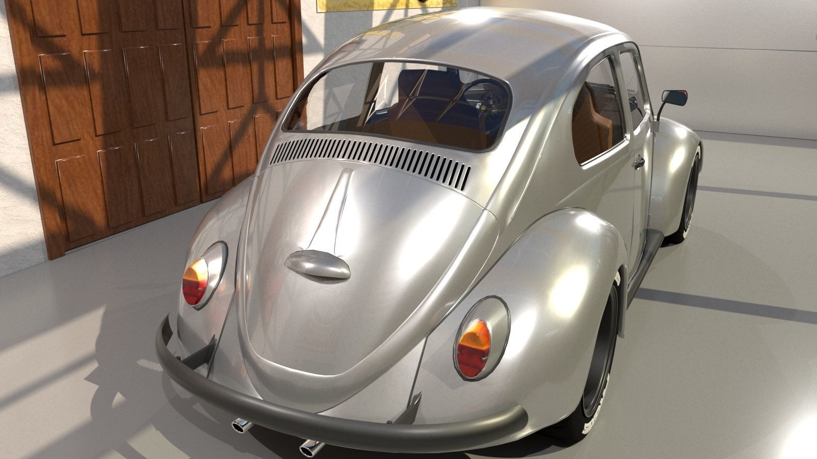 Volkswagen beetle 1963 Custom 3D model_1
