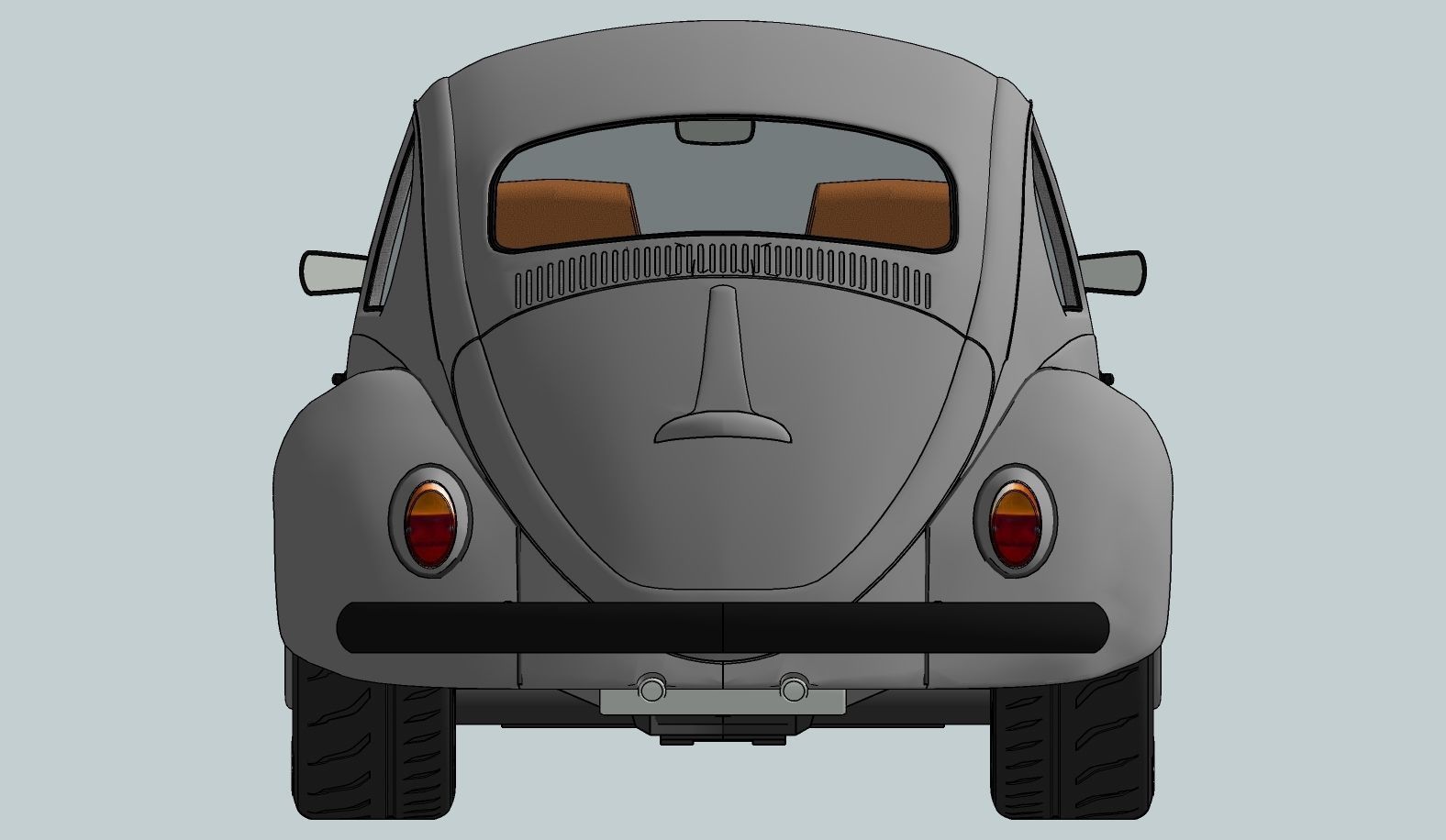 Volkswagen beetle 1963 Custom 3D model_17
