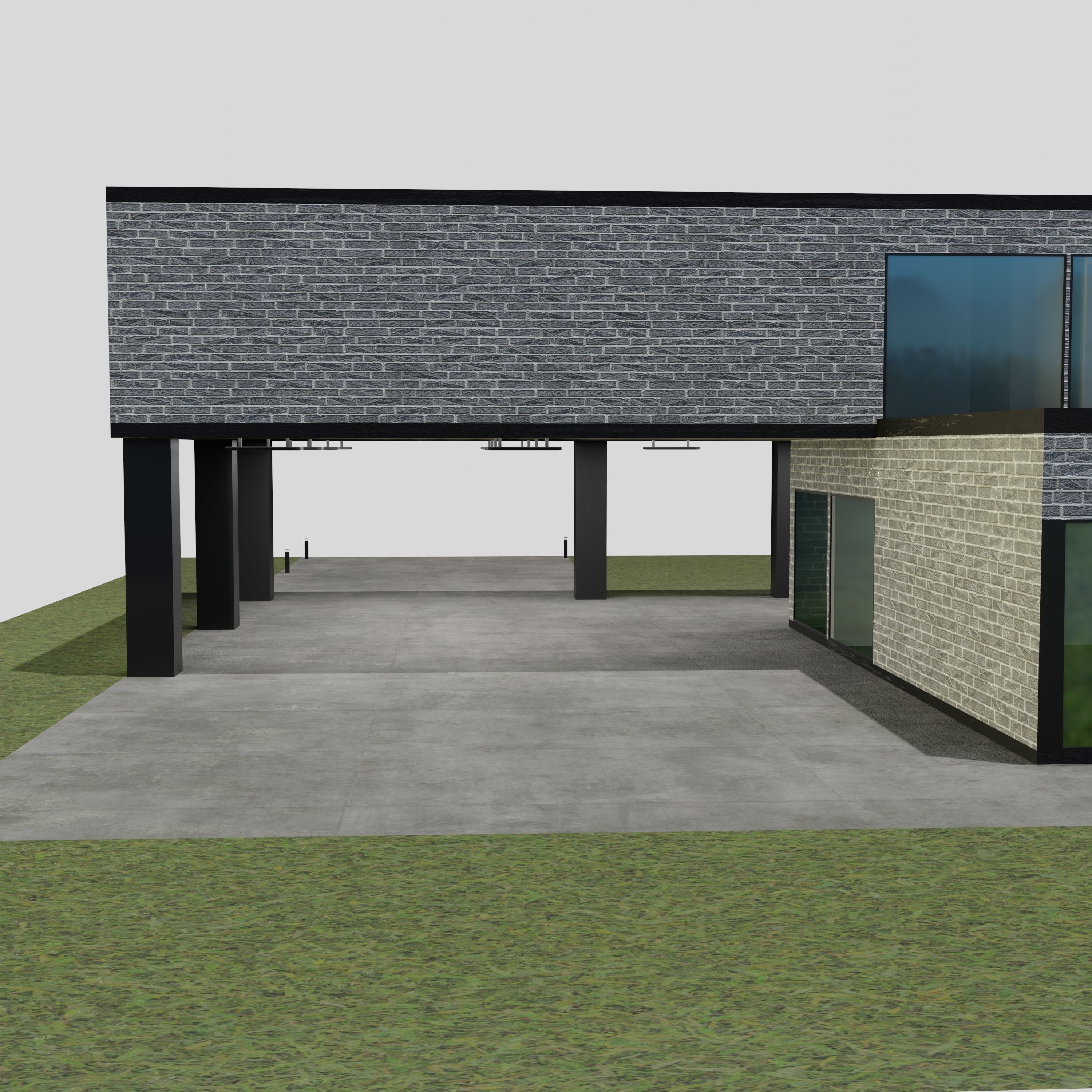 Villa house 3D model_5