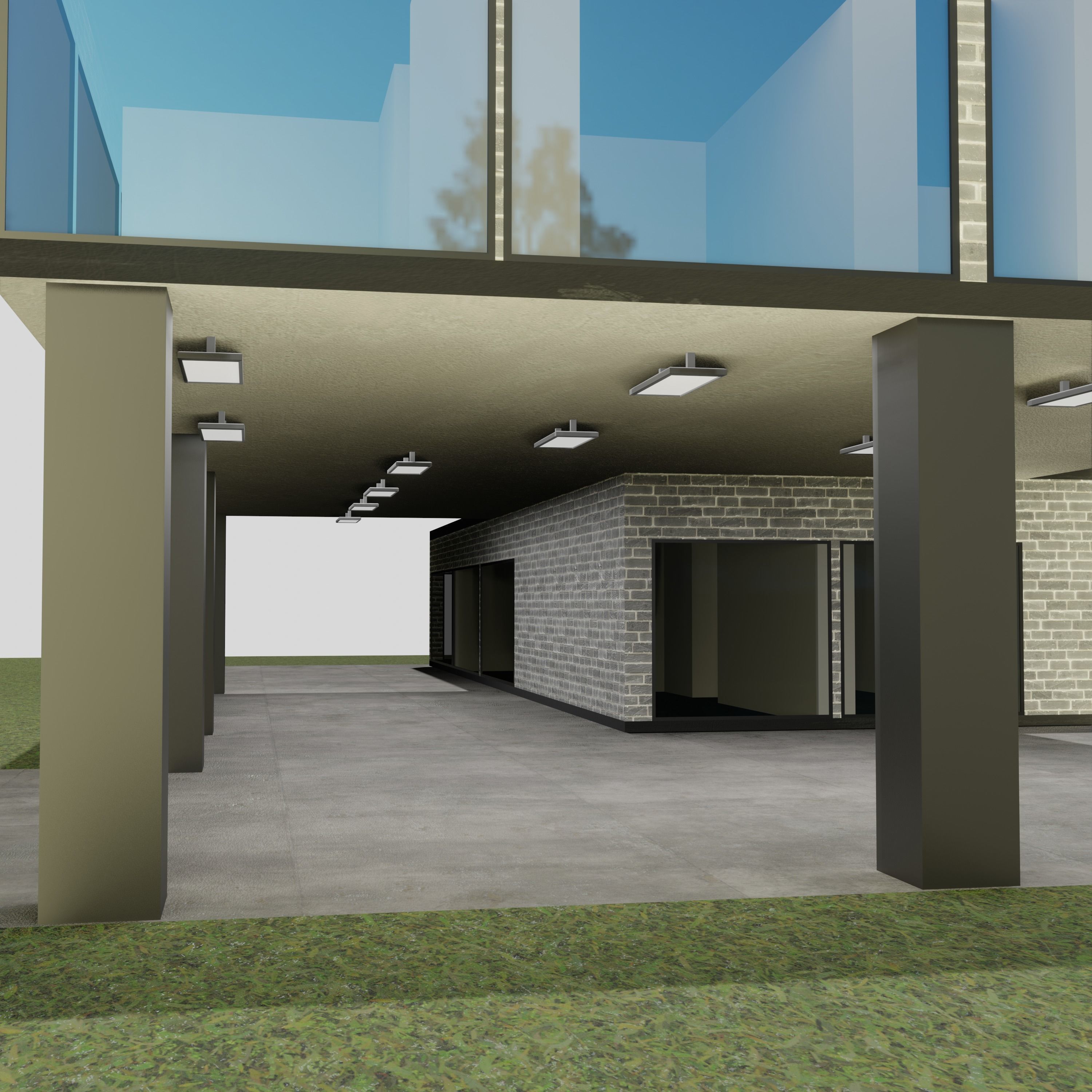 Villa house 3D model_1