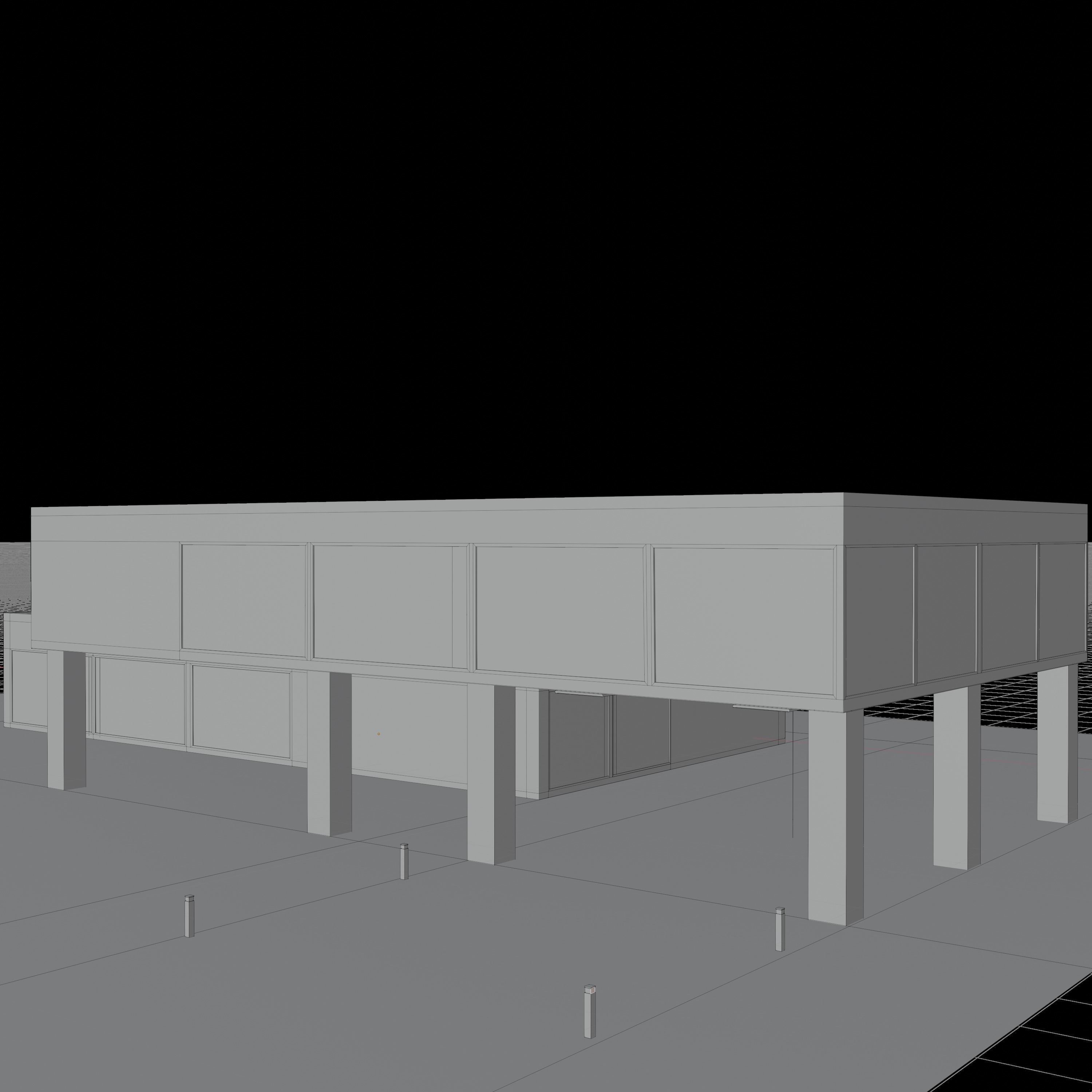 Villa house 3D model_9