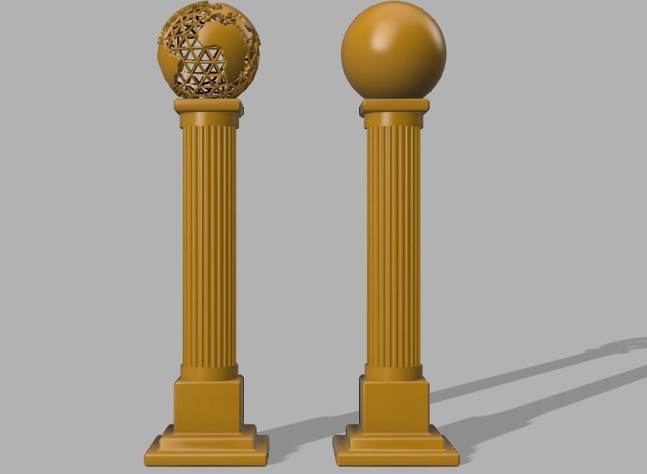 Masonic Temple Columns - Columnas Templo Masonico 3D model_2