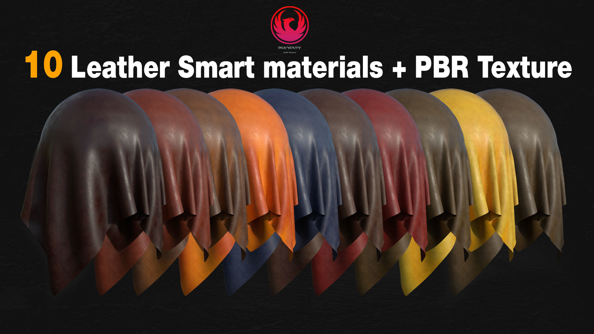 10 Leather Smart Materials- PBR Textures -Vol01 Texture_2