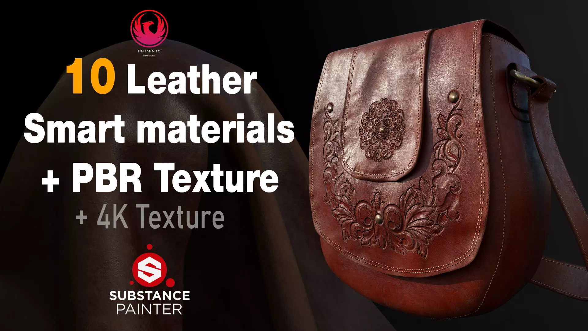 10 Leather Smart Materials- PBR Textures -Vol01 Texture_0