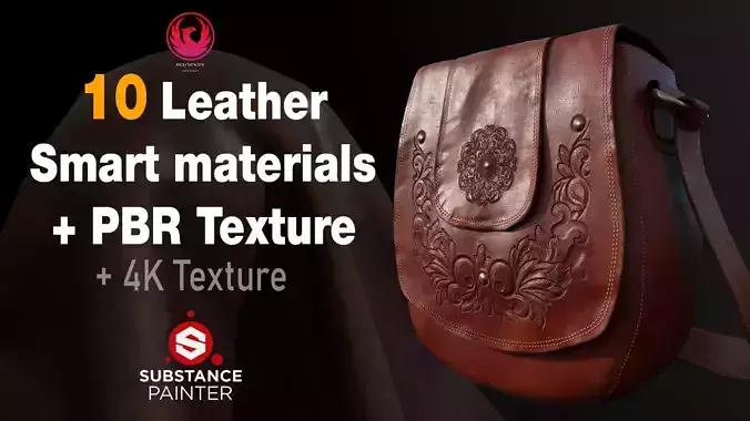 10 Leather Smart Materials- PBR Textures -Vol01