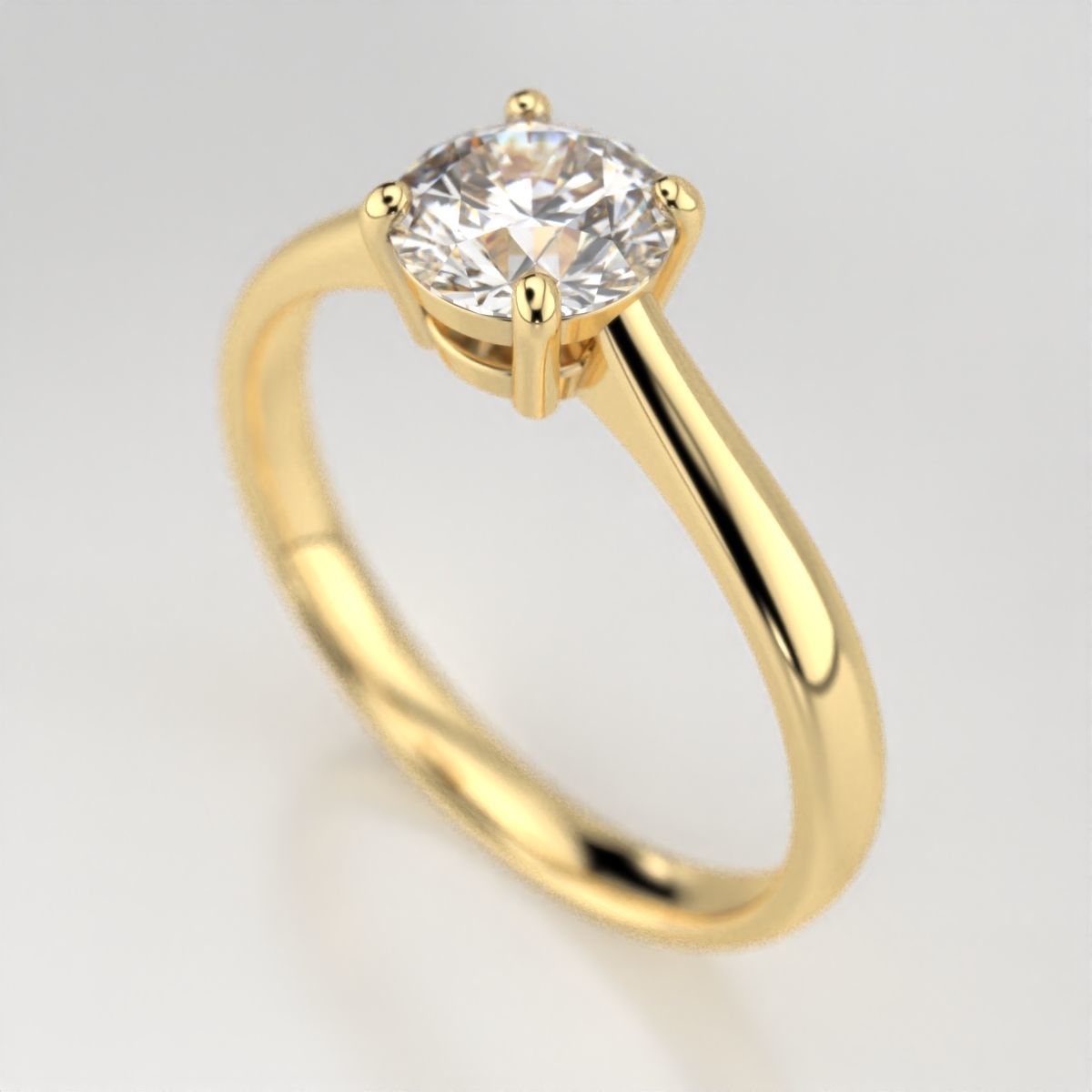 Wedding diamond ring 3D print model_12
