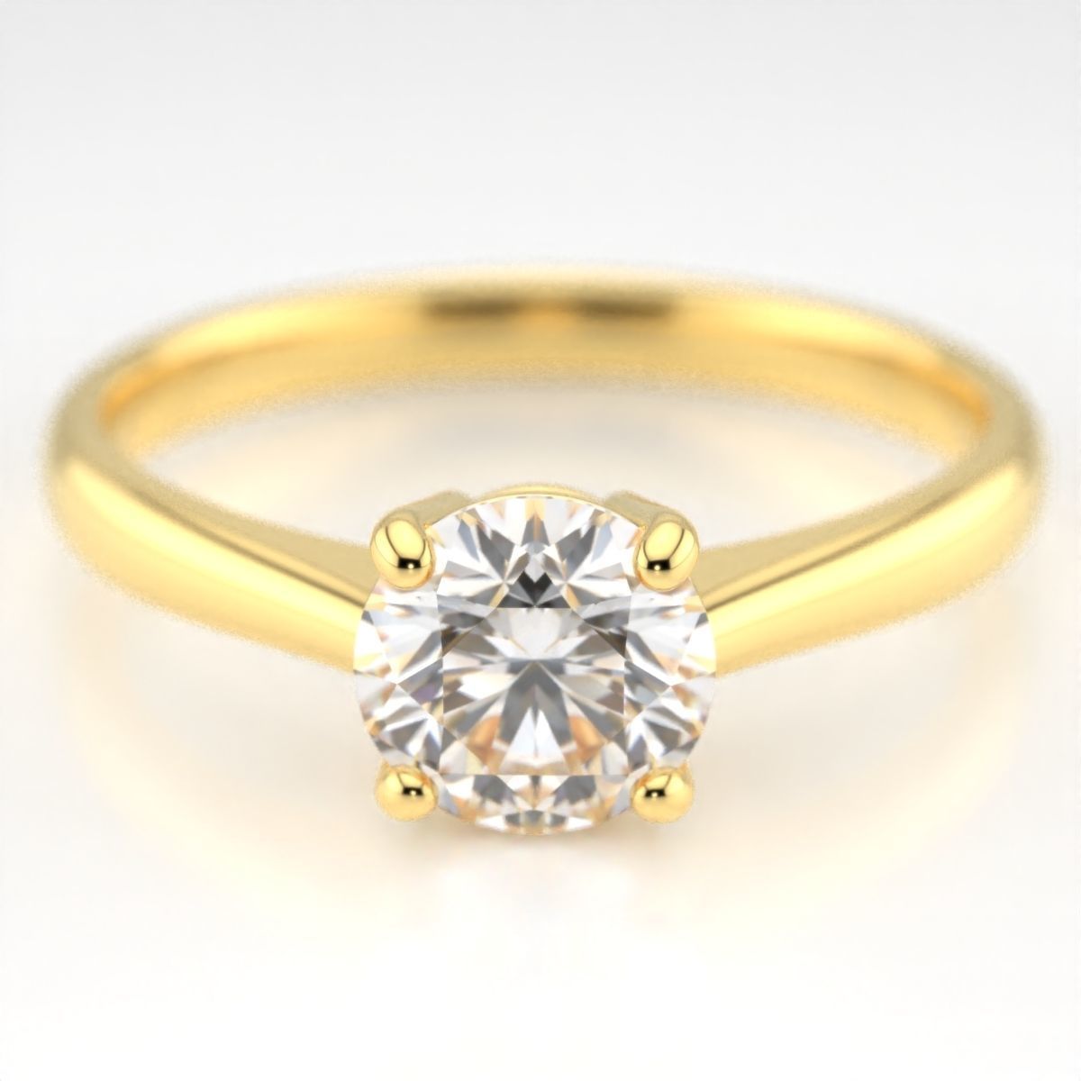 Wedding diamond ring 3D print model_10