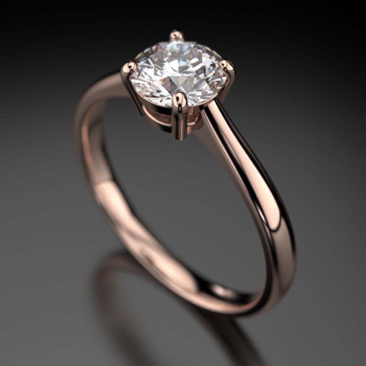 Wedding diamond ring 3D print model_15