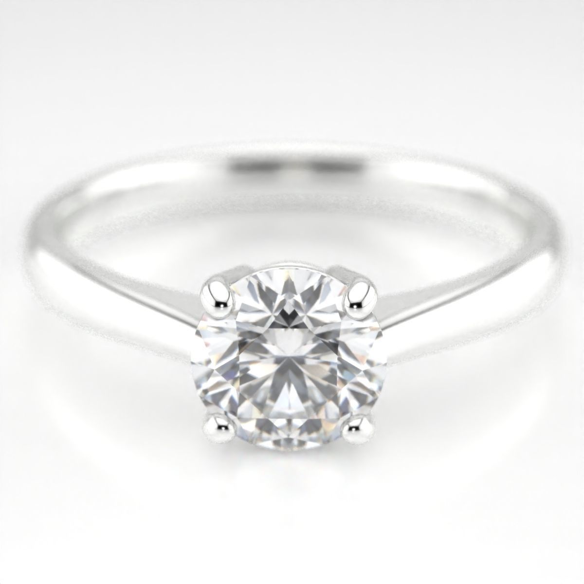 Wedding diamond ring 3D print model_8