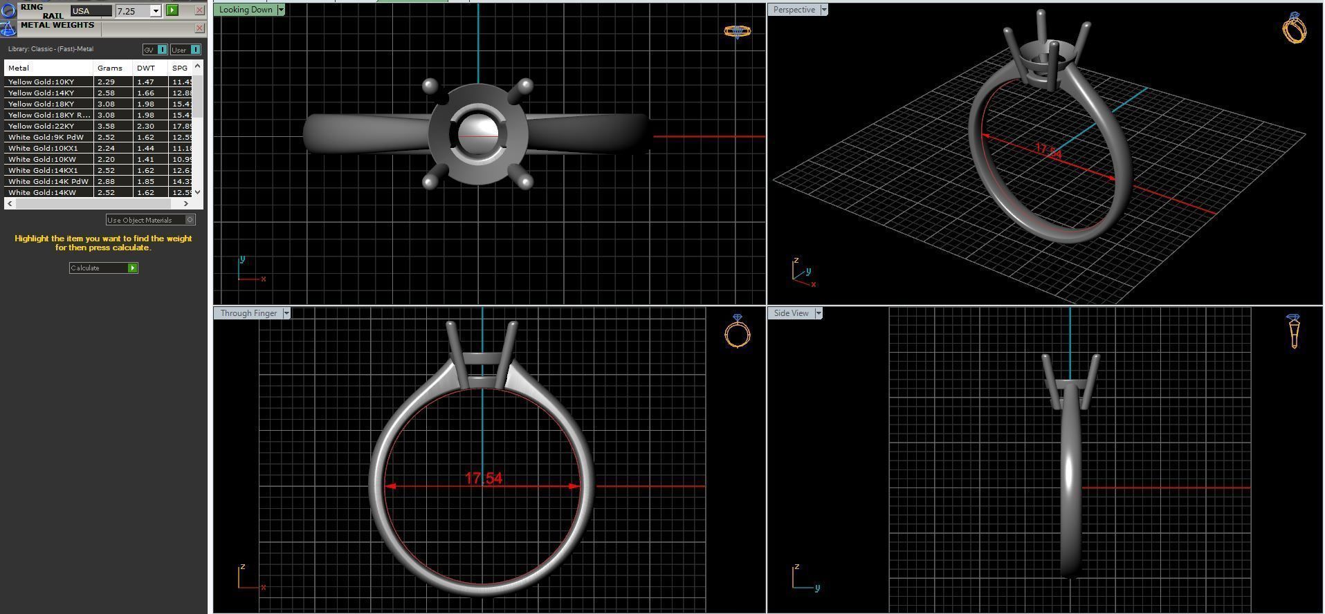Wedding diamond ring 3D print model_37