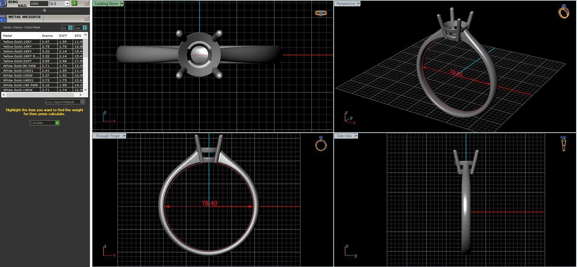 Wedding diamond ring 3D print model_46