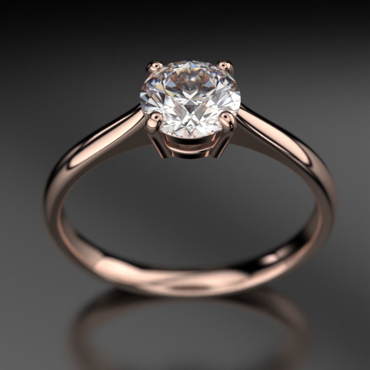 Wedding diamond ring 3D print model_18