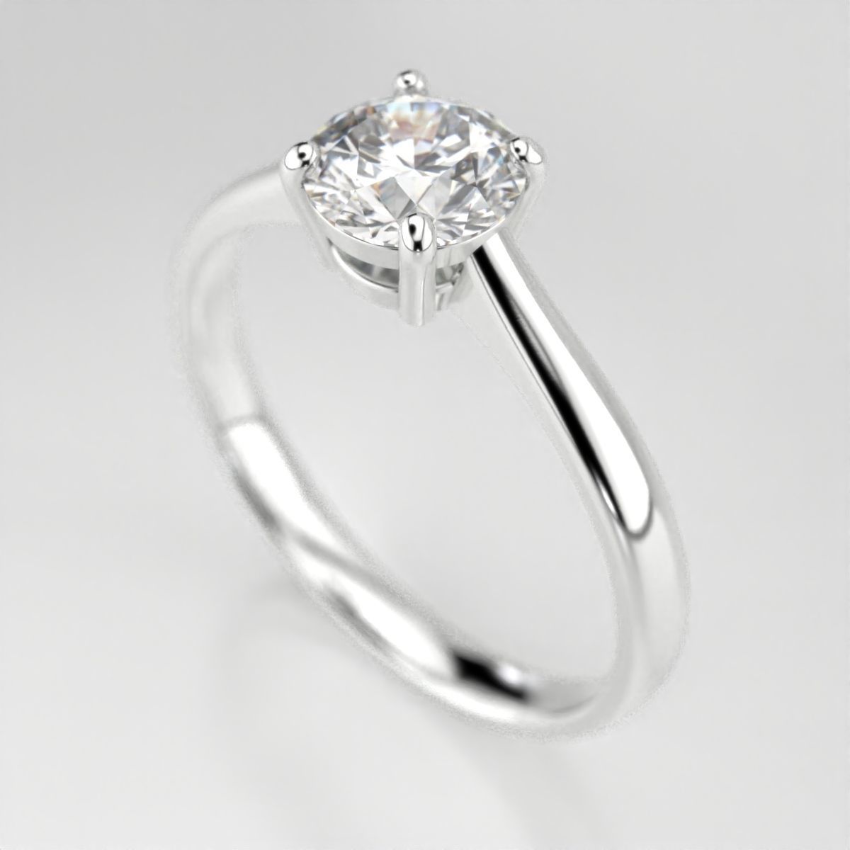 Wedding diamond ring 3D print model_13
