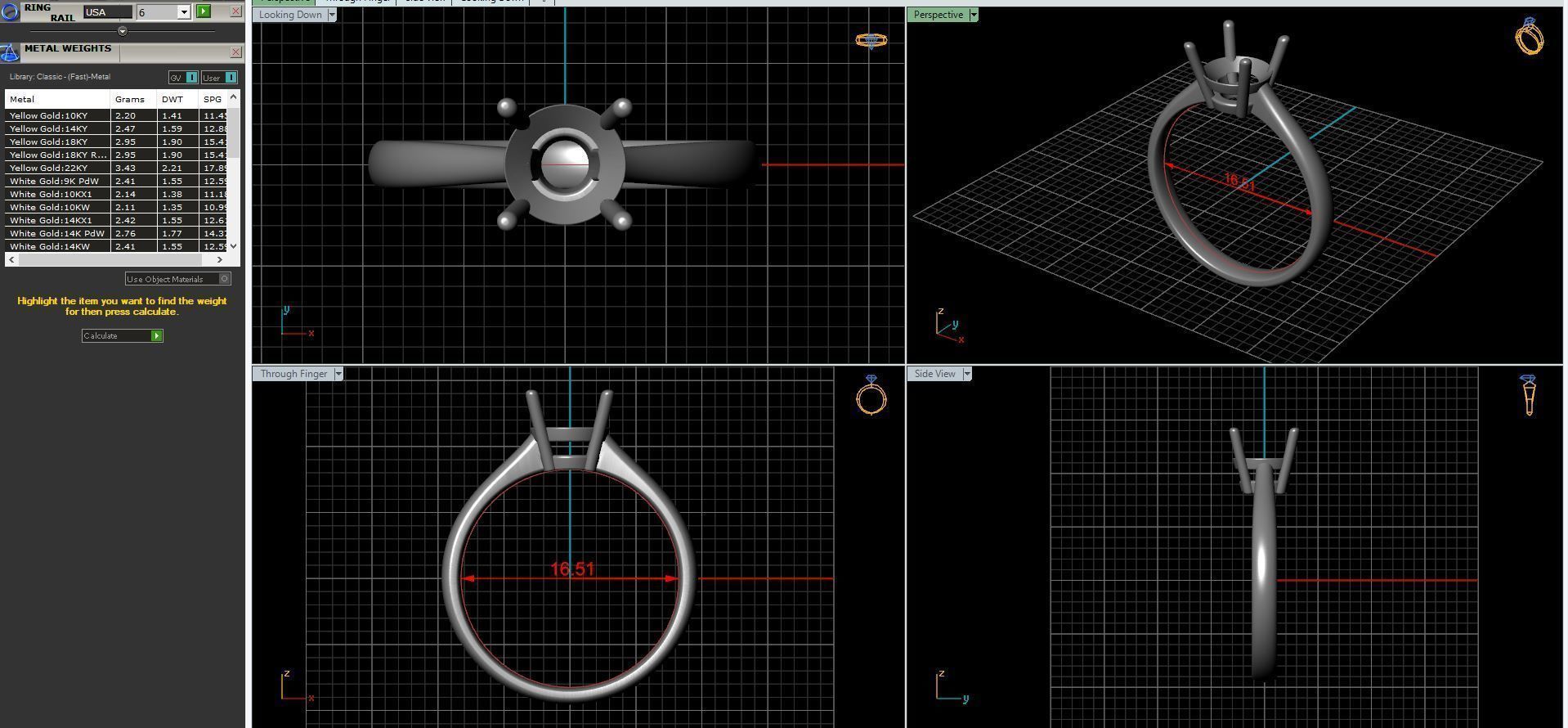 Wedding diamond ring 3D print model_36