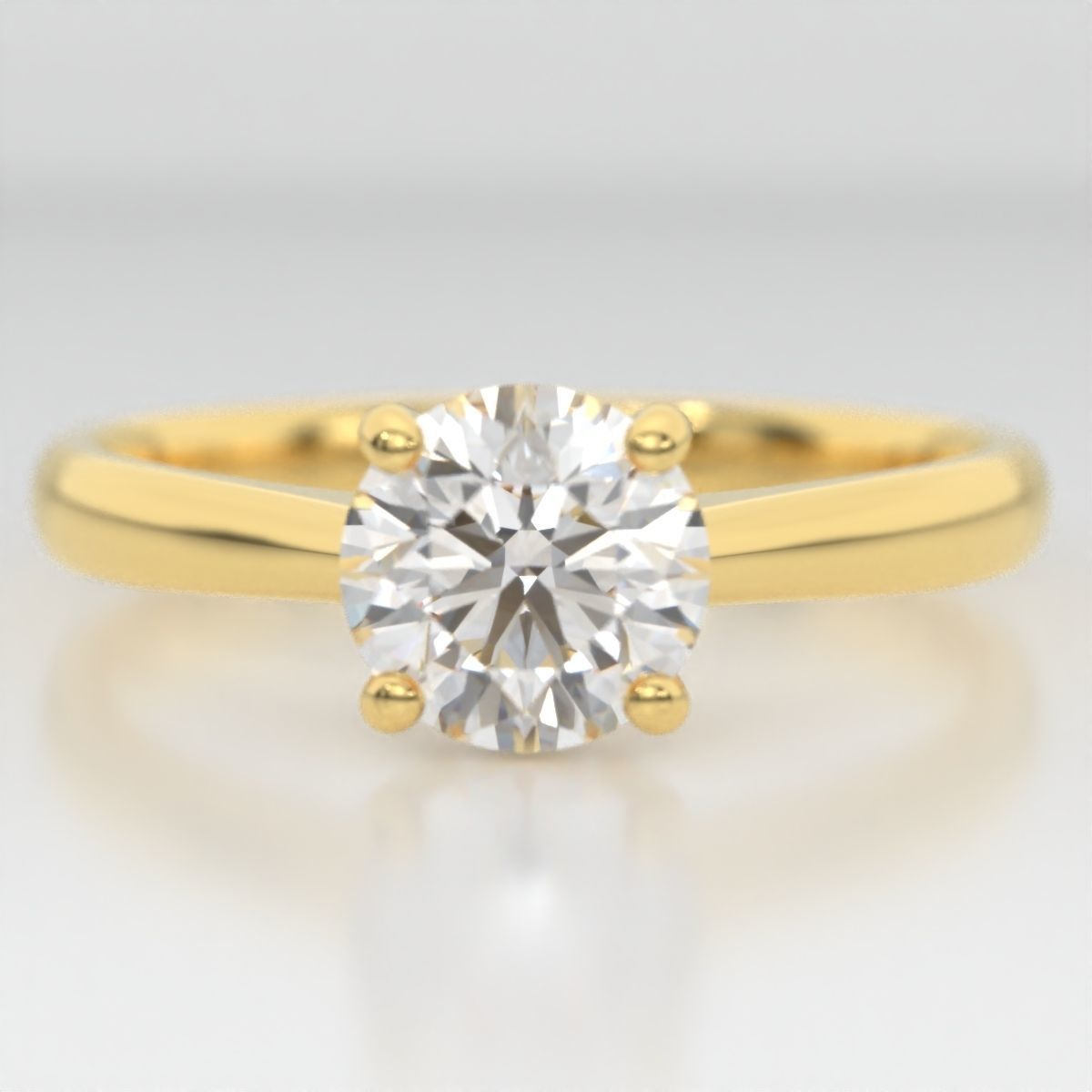 Wedding diamond ring 3D print model_7