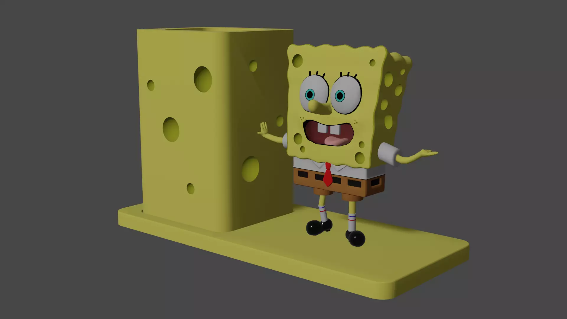 SPONGE BOB PENHOLDER 3D PRINTABLE 3D print model