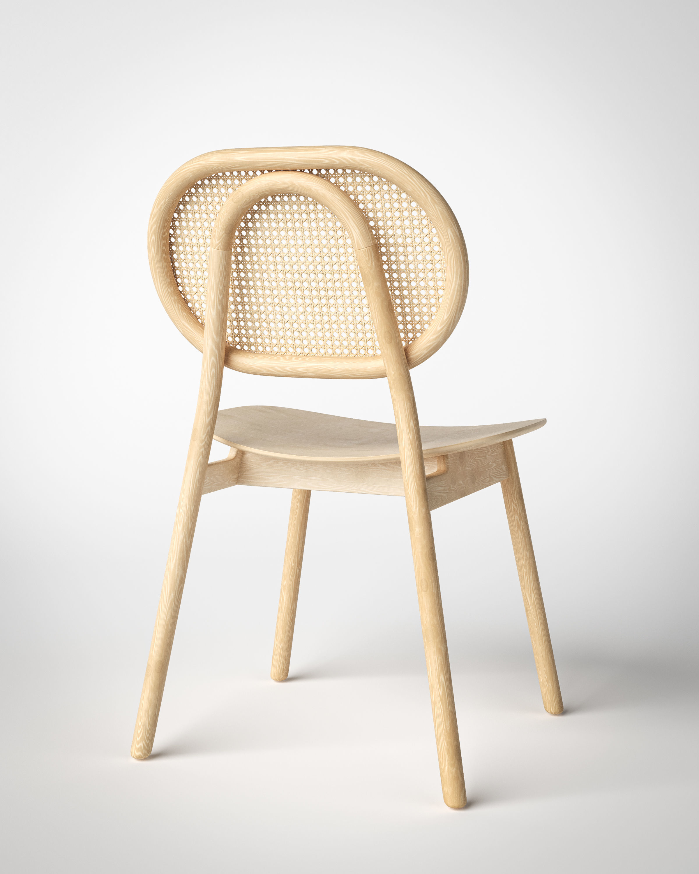 Cane Chair 3D model_1