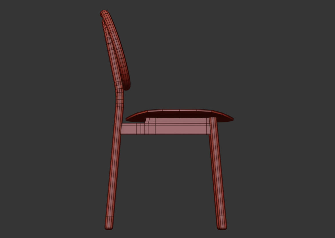 Cane Chair 3D model_6