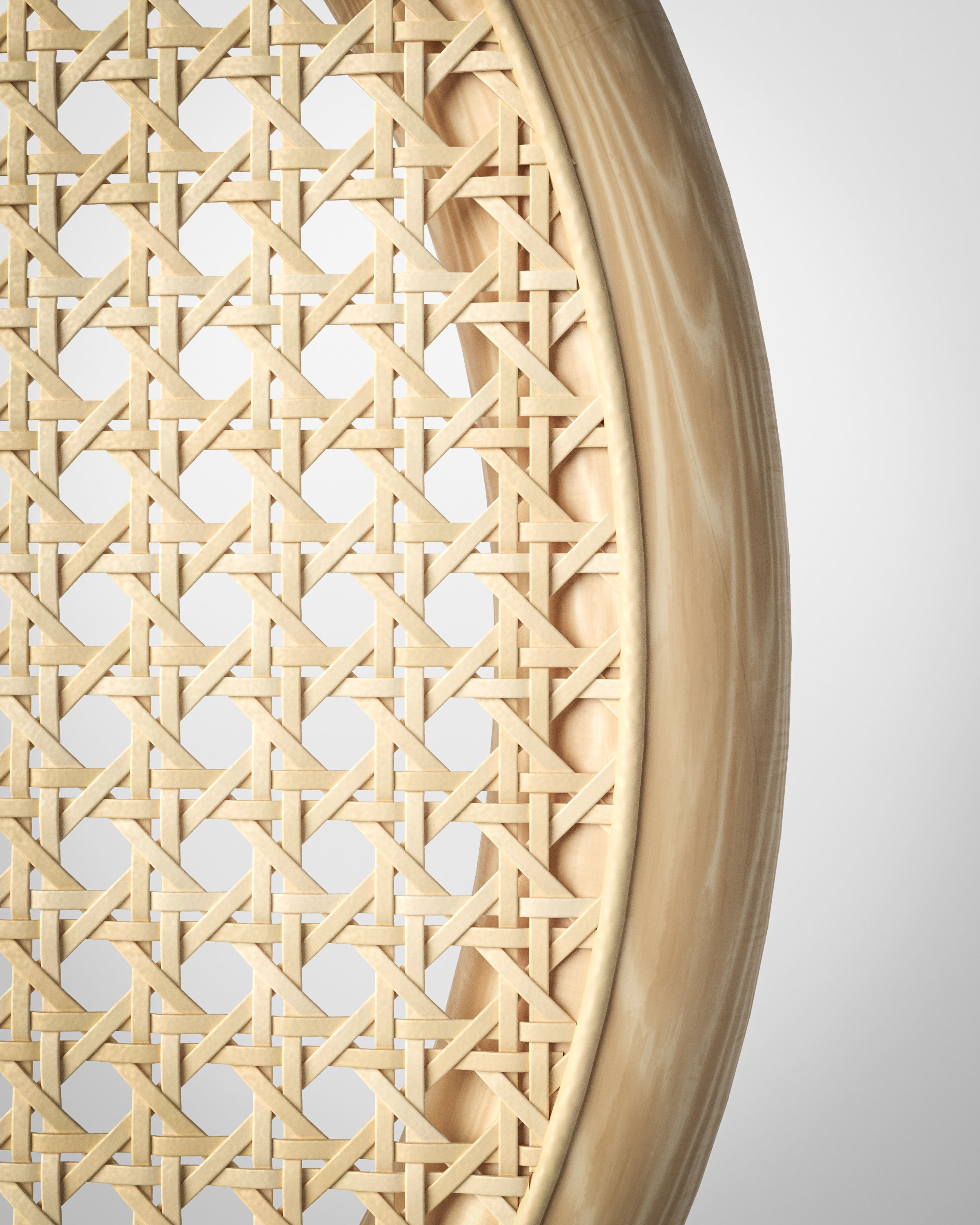 Cane Chair 3D model_2