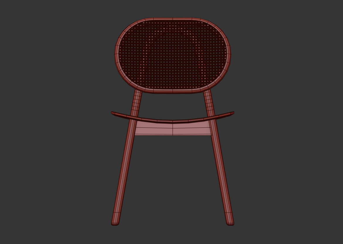 Cane Chair 3D model_5