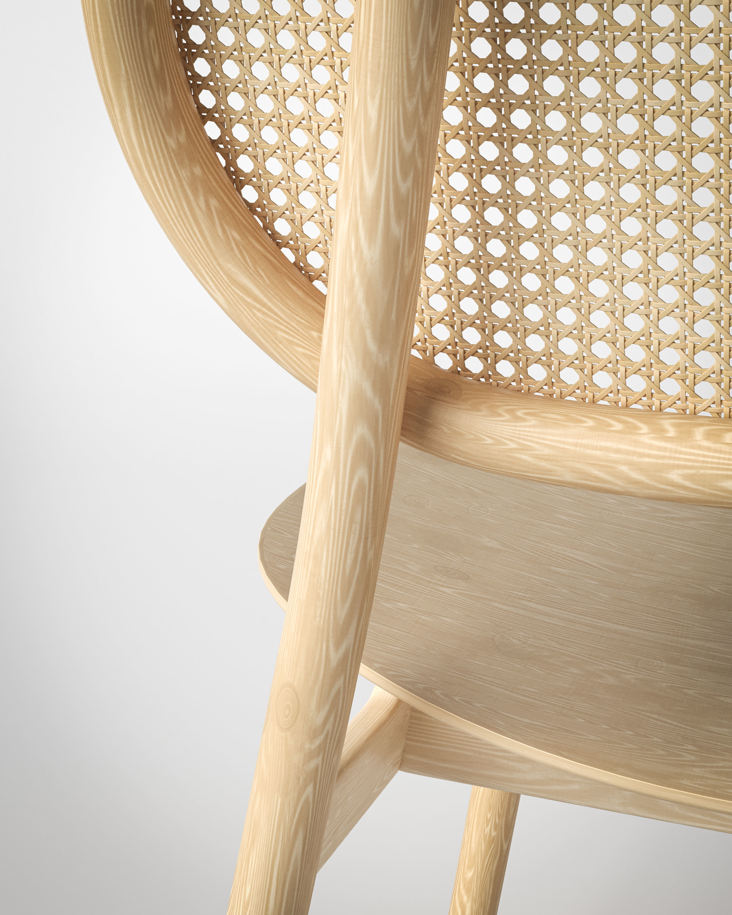 Cane Chair 3D model_8