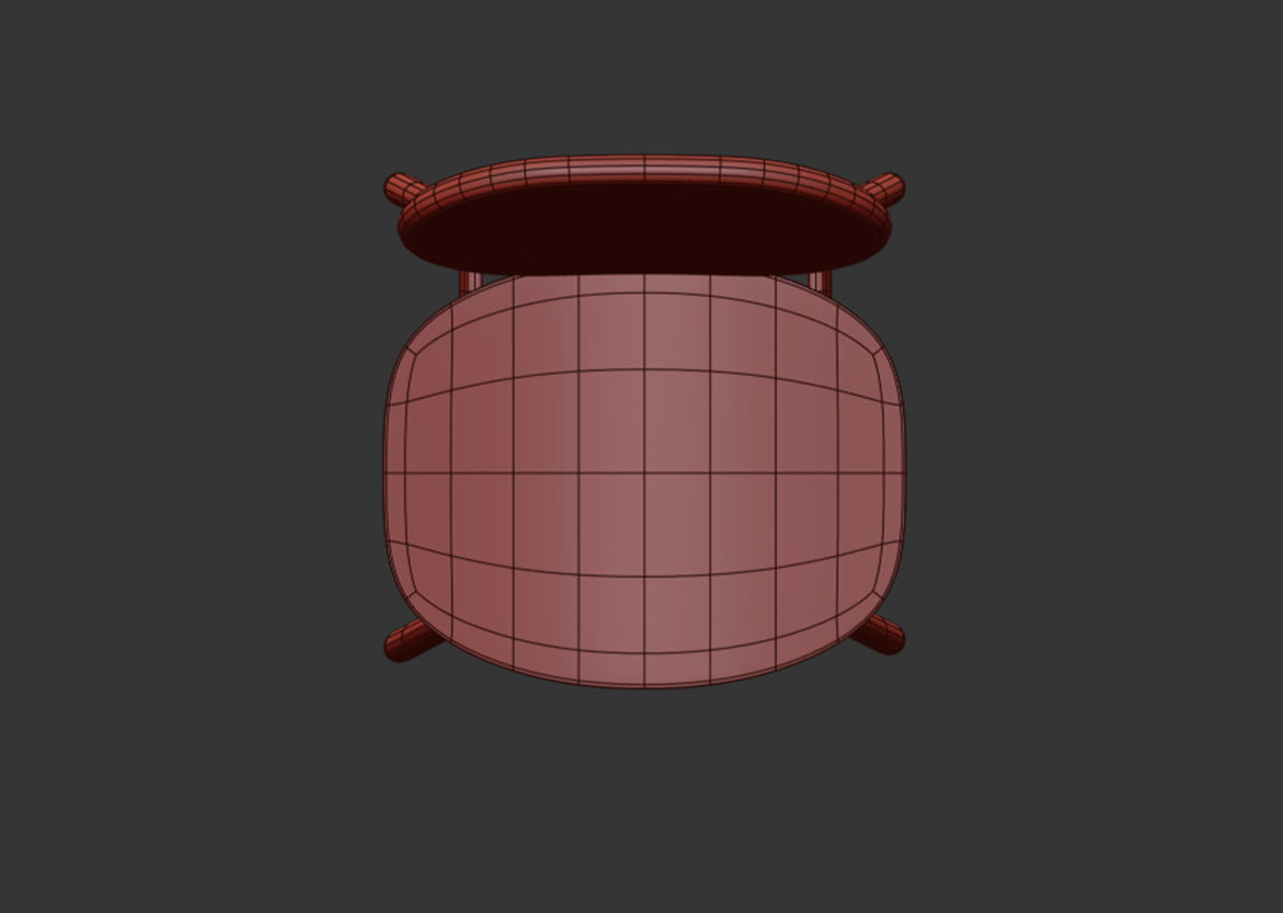 Cane Chair 3D model_7