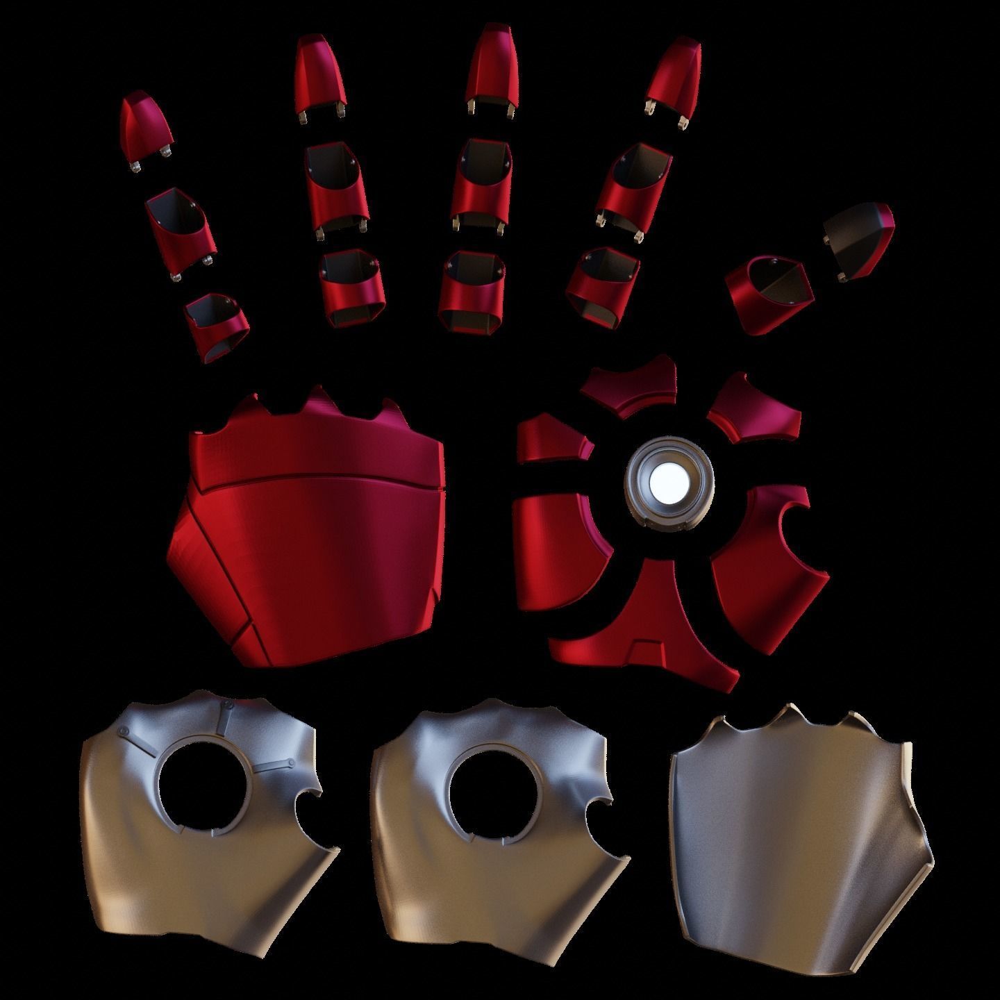 No BS Ironman Glove with Hinged Fingers 3D print model_1