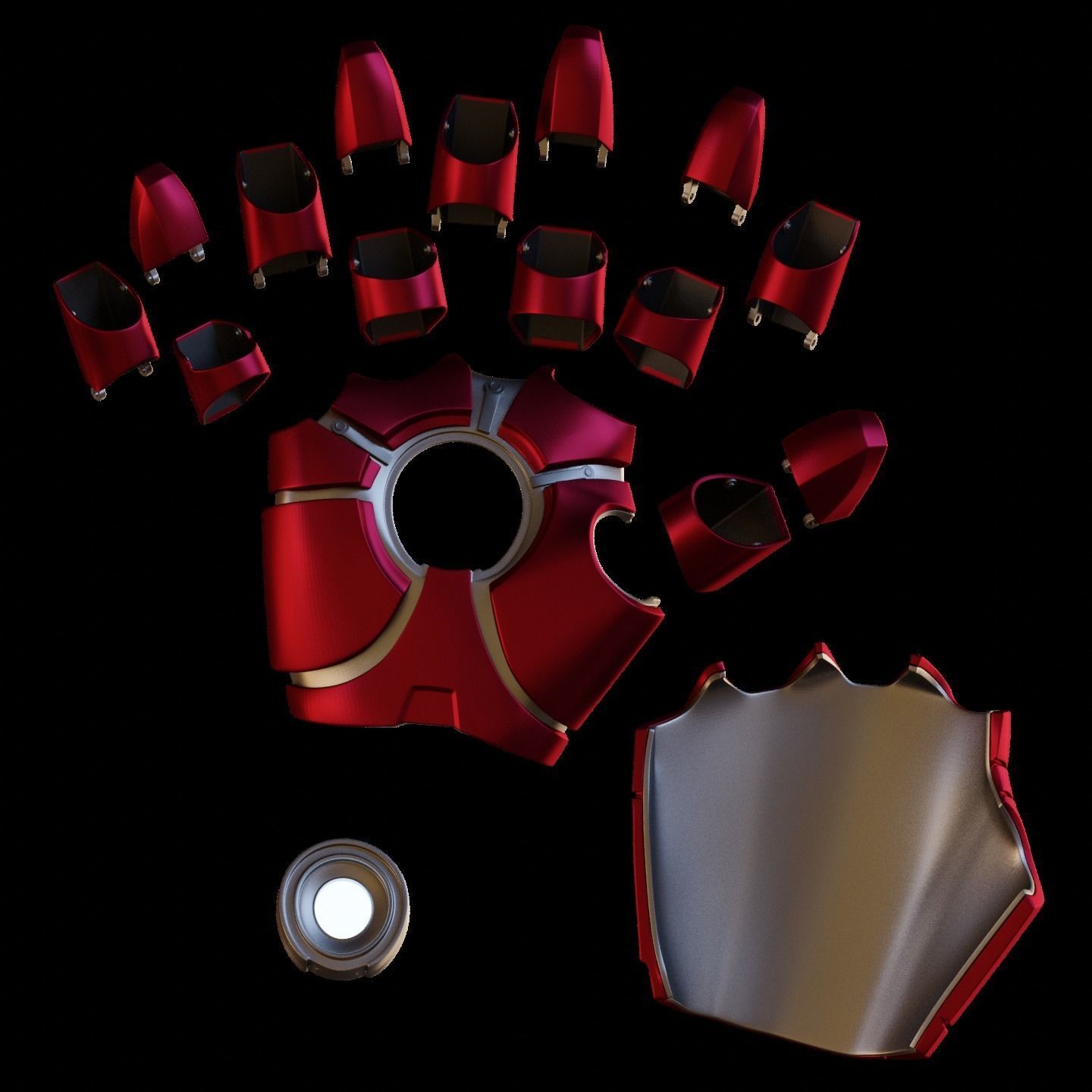 No BS Ironman Glove with Hinged Fingers 3D print model_2