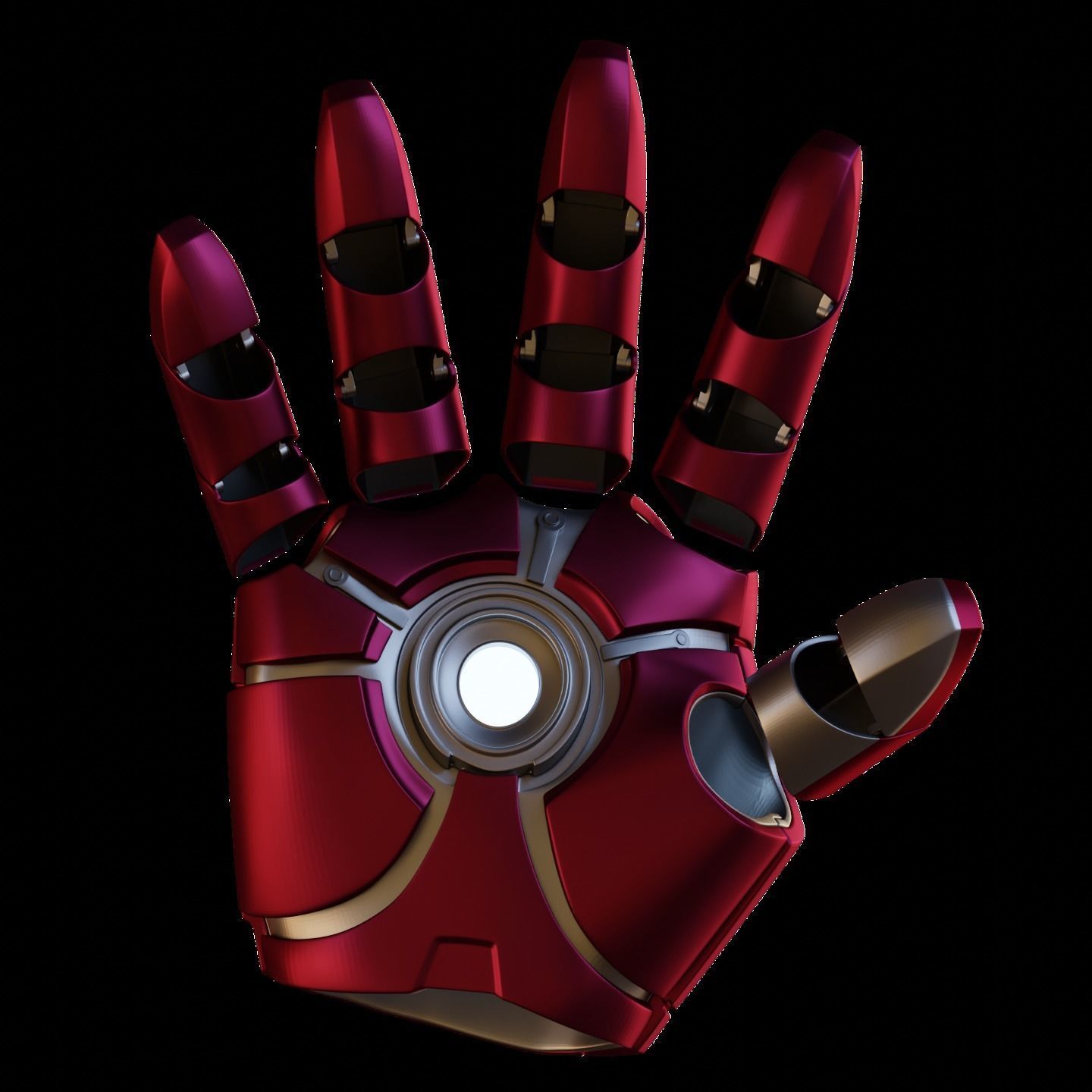 No BS Ironman Glove with Hinged Fingers 3D print model_6